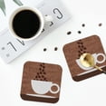 thumbnail image 5 of Disketp Coffee Cafe Cup Funny Coasters,6 Pcs Leather Coasters With Holder, Perfect Housewarming Hostess Gifts,Protect Furniture From Water Marks Scratch And Damage, 5 of 9