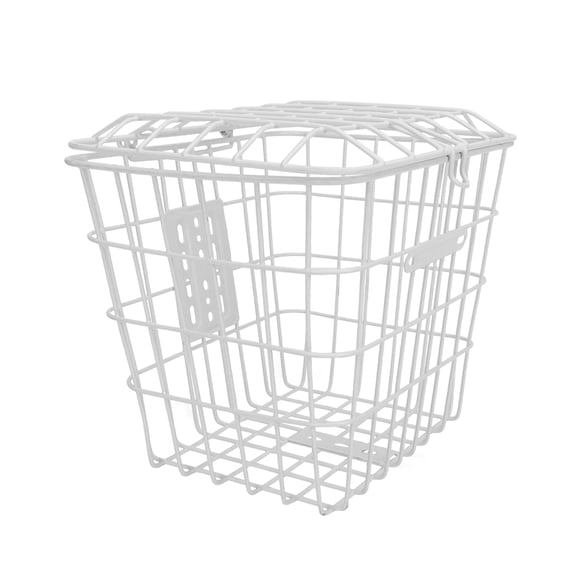 Worgeous 1pc Stainless Steel Basket Accessory Storage Basket White