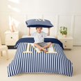 thumbnail image 2 of Erosebridal Letter M Kids Twin Bedding, Modern Abstract Duvet Cover Set, Blue Reversible, 2-Piece, No Comforter, 2 of 5