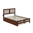 thumbnail image 3 of AFI Tahoe Full Wood Platform Bed with Headboard Footboard & Twin Trundle, Walnut, 3 of 7