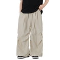 thumbnail image 2 of Angala Little Boys Outdoor Pants Wide Leg With Pockets Fall Casual Boys Baggy Trousers Size 6-7 Years Khaki, 2 of 9