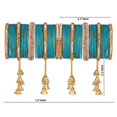 thumbnail image 5 of Efulgenz Indian Bangle Set Antique Oxidized Indian Jewelry Rhinestone Crystal Metal Bracelet Bangle Set (Set of 58), 5 of 5