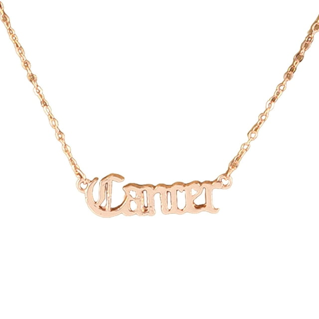 Sonducket Palabra Zodiaco Collar Elegante Cómodo con Tarjeta de Exhibición Joyería Cadena Encanto Colgante para Amante Festival Regalos Oro Type3 NO3