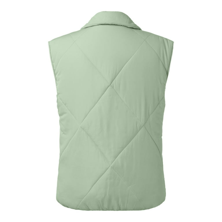 zuwimk Cropped Puffer Vest,Women's Winter Crop Vest Lightweight