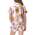 thumbnail image 5 of Leey-World Matching Pajamas Girls Shorts Set Toddler Short Sleeve Print Shirts Tops Pants Outfits Button, 5 of 5