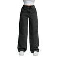thumbnail image 2 of Women Jeans High Waisted Denim Pants Elastic Waist Stretchy Loose Curvy Denim Pants, 2 of 7