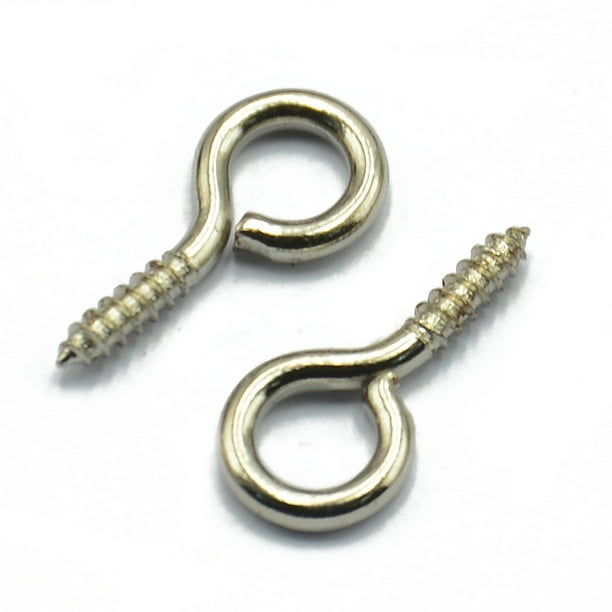 Small Tiny Mini Eye Pins Screw Eye Hooks Threaded Peg Craft 16mm