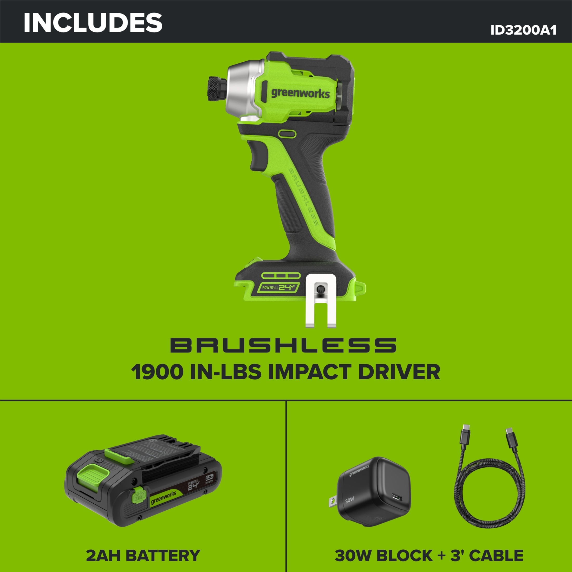 Greenworks PowerAll 24V Impact Driver Kit photo 6