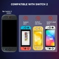 thumbnail image 5 of Dockable Protective Case for Nintendo Switch 2 TPU Ergonomic Grip Cover Foldable Joycons Holder Slim Shockproof Hard Shell Compatible with Switch2 Console & Kickstand-Pink, 5 of 7