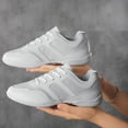 thumbnail image 6 of GlideMoves White Girls Cheerleading Dancing Shoes Youth Team Athletic Training Tennis Walking Breathable Competition Cheer Sneakers Big Kid Size 1.5, 6 of 7