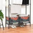 thumbnail image 3 of Yayeee Foldable Storage Basket for Shelves with Handles Waterproof Cloth Bins, Mountains at Dawn, 3 of 7