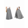 thumbnail image 3 of Gingham Long Skirts for Women Maxi Plaid Skirt A Line High Waist Summer Skirts Casual Trendy Black S, 3 of 7