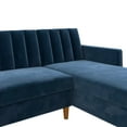 DHP Celine Futon with Storage, Navy Velvet