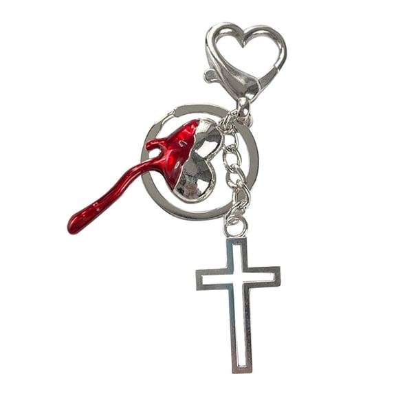 Trend Exquisite Alloy Butterflies Keychain Love Flame Crossed Pendant Female Car Key Chain Ring Bag Pendant for Gift