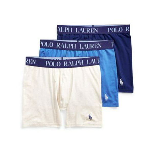 Polo Ralph Lauren Mens 4D-Flex Stretch Cotton Boxer Brief 3-Pack  Style-LABBP3 