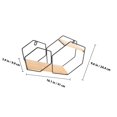 thumbnail image 2 of Minkissy Hexagonal Wall Shelf for Decorative Home Storage Rack Black 1Pcs, 2 of 8
