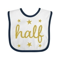 Inktastic Half Birthday 1/2 Photo Boys or Girls Baby Bib
