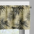 thumbnail image 4 of Ambesonne Palm Valance & Curtain 3 Pcs Set, Tropical Leaves Theme Print, 55"x36", Sepia and Charcoal Grey, 4 of 7