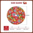 thumbnail image 4 of Kll Vector Mexican Otomi Style Bright Christmas Tree Skirt 48",Party Decorations Farmhouse For Christmas Decorations Holiday Party, 4 of 8