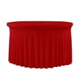 thumbnail image 3 of Nappes Rondes en Spandex pour Table de 60 Pouces, Nappes Rondes Extensibles Sans Plis, Housses de Table Lavables pour Mariages Anniversaires Banquets, 3 of 7