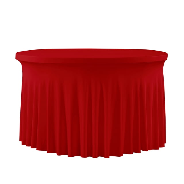Tablecloth Round 60in Waterproof Spill-Proof Wipeable Table Cloth, Wrinkle Free Circle Dining Table Cover For Birthday Party Outdoor Kitchen