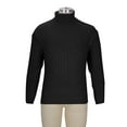 thumbnail image 6 of SERTG Men's Sweater Knitted Turtleneck Pullover Fall Winter Solid Color Heavy Tops Long Sleeve Warm Comfortable Casual Sweater(Black,2XL), 6 of 9