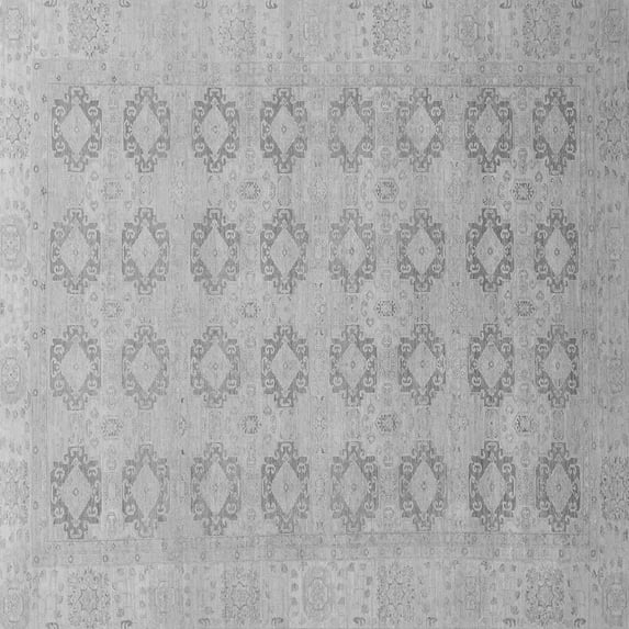 Ahgly Company Indoor Square Oriental Gray Traditional Area Rugs, 3' Square
