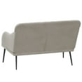 thumbnail image 3 of vidaXL Bench Light Grey 110x76x80 cm Velvet, 3 of 5