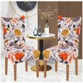 thumbnail image 2 of Printed Dining Chair Slipcovers Washable Softness Elastic Installation Chair Protector Banquet Chair Seat Cover for Hotel and Wedding Ceremony(Colour20,Set of 4), 2 of 7