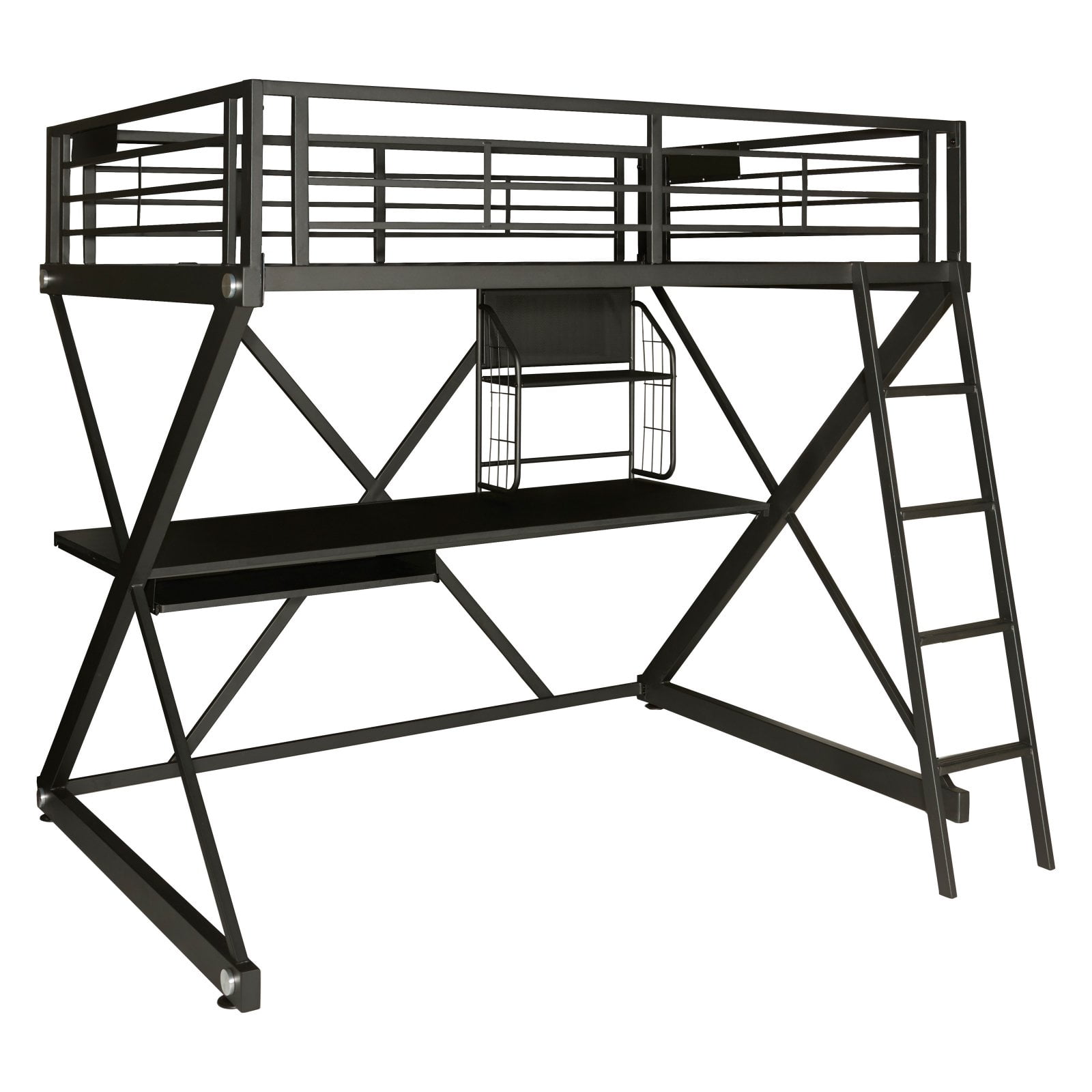 Powell Z Bedroom Full Size Study Loft Bunk Bed Black Com