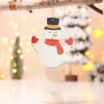 thumbnail image 2 of Nmdmisc Mini Santa Claus Ornaments,Christmas Tree Pendant Wooden Smiling Hanging Pendant with Rope Handmade Cute Xmas Decoration for Party,Gift,Holiday Keepsake,Stocking Stuffer (Snowman), 2 of 6