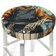 thumbnail image 3 of Disketp Skeleton Chef BBQ Scene Funda Redonda para Taburete, Funda de Cojín para Silla de Bar Suave y Elástica-14 inch, 3 of 7