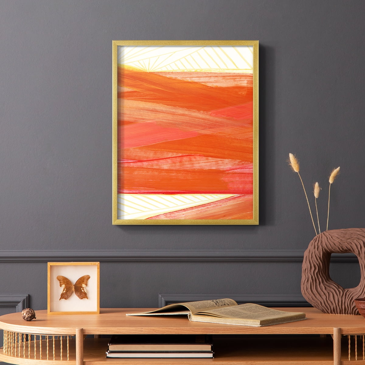 Warm Rays II Framed Print in Gold Solid Wood 11 x 14 Framed Print