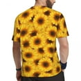 thumbnail image 3 of T Shirt For Men Sunflower Blooming Gym T-Shirt Summer Hippie Vibes Peace Flower Vintage Harajuku Tsh, 3 of 7