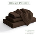 thumbnail image 2 of Elegant Comfort 1500 Series Bed Sheets All Around Elastic 18 - 24 Inches Deep Fitted Sheet - Extra Deep Pocket Sheets, King, Chocolate Brown, 2 of 5