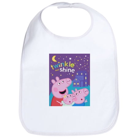 CafePress - Peppa Pig: Twinkle And Shine - Cute Cotton Cloth Baby Bib Toddler Bib