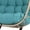 Gold/Aqua Blue, variant on RADIATA Gray Double Egg Chair With Stand, Wicker Luxury Patio Loveseat For Two Persons, 700 lbs Max weight
