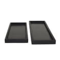 thumbnail image 5 of CosmoLiving by Cosmopolitan 22", 18"W Black Marble  Tray with Raised Border, 2-Pieces, 5 of 7