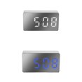 thumbnail image 1 of 2x Large Mirrored Digital Clock Portable Time Adjustable Brightness Bedroom Bedside Watch 3'' Two Power Modes Clocks Zulema none, 1 of 7