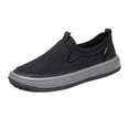 thumbnail image 2 of HTHLVMD Men's Mesh Slip-On Loafers, Breathable Casual Shoes, Lightweight Walking Shoes, Slip On Shoes for Men Orthopedic Walking Loafers With Arch Support Canvas Shoe Casual, Black 7, 2 of 7