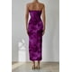 thumbnail image 2 of Vestido PRETTYGARDEN Maxi Bodycon Strapless Floral Morado Talle L, 2 of 7
