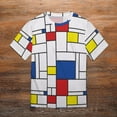 thumbnail image 6 of T Shirt For Men Retro Mondrian Plaid Mondrian Modern Art Fashion Funny Tshirt Premium Short-Sleeve G, 6 of 7