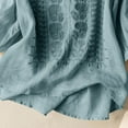 thumbnail image 6 of ZJXFGS Womens Blouses formal Tops Cute Blouses Basic Tops for Woman Plus Size Blouses 3/4 Length Sleeve Womens Tops Cute Blouses for Women Blue 3XL, 6 of 7