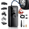 thumbnail image 1 of PHANCIR Inflador de Neumáticos Inalámbrico Compresor de Aire Portátil, Pantalla Digital de 150 PSI Bomba de Aire Multifunción con Apagado Automático y 3 Modos de Luz LED para Automóviles, Motocicletas, Bicicletas, Pelotas, 1 of 11