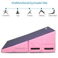 thumbnail image 3 of Matladin Gymnastics Cheese Wedge Incline Mat, Small Size 32.7"x 23.6"x 13.4" Gym Fitness Tumbling Skill Shape Mat for Kids Girls Skill Training Exercise,  Purple+Pink, 3 of 6