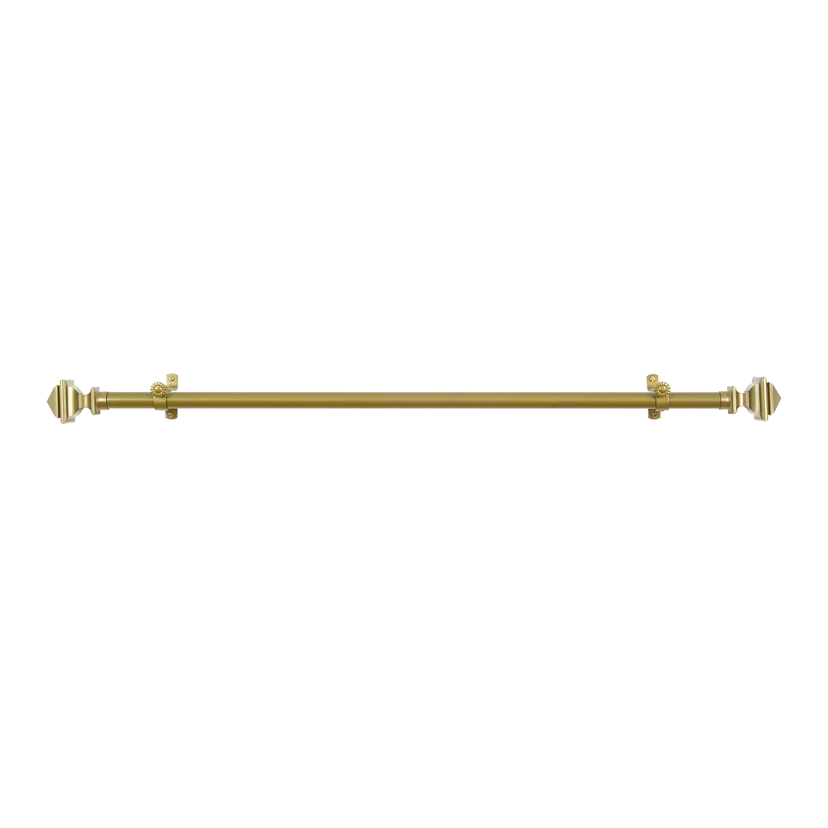 Achim Bach Buono II Decorative Curtain Rod and Finial, Bach, 48" - 86", Gold