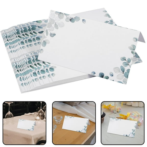 MLINS 50pcs Table Place Cards Placecards Party Seat Card Decor Name Cards For Wedding Name Card For Table Multi-Use Place Cards