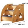 thumbnail image 2 of Colourtree Pet Steps for Cats | High Bed Climbing Dog Bed Steps - Indoor Pet Stairs Dog Steps, Non-Slip Wooden Dog Stairs (3-Steps), 2 of 8