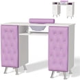 thumbnail image 7 of Ktaxon Manicure Table Nail Desk with Electric Downdraft Vent, Beauty Workstation, Purple & Diamond, 7 of 7