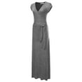 thumbnail image 2 of NINEXIS Women's V-Neck Short Sleeve Maxi Wrap Dress, 2 of 4